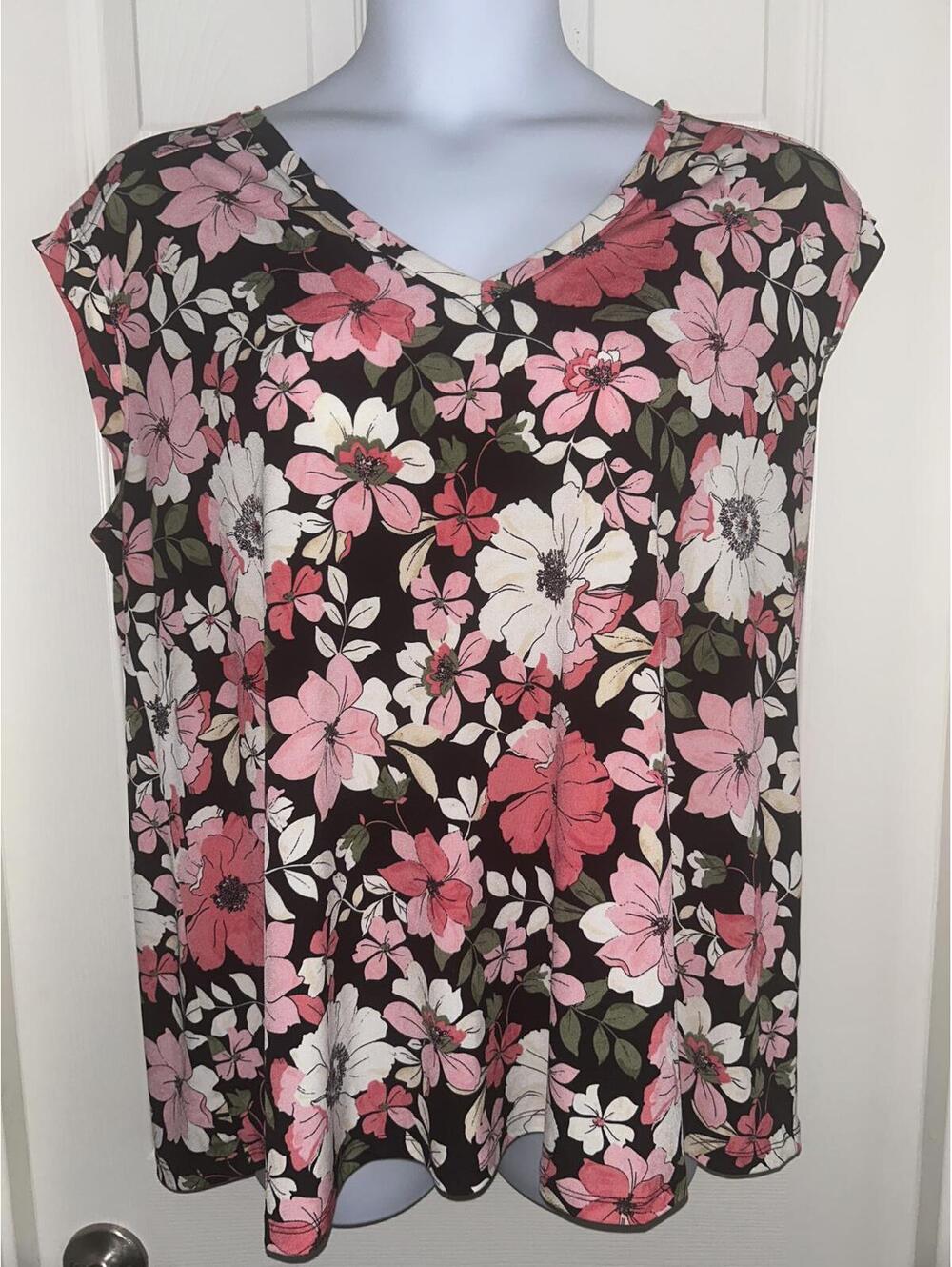 Lane Bryant Top Pink Floral sz 14/16